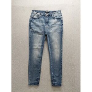 Judy Blue Women Jean 15/32 Blue Denim Cotton Blend Skinny Fit High Waist Stretch
